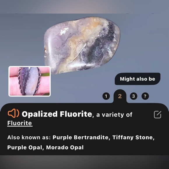 Opalized Fluorite Teardrop Ring with Vintage Design - Picture 5 of 6